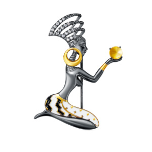 Брошь из серебра