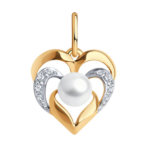 Подвеска из золота с полудрагоценными вставками