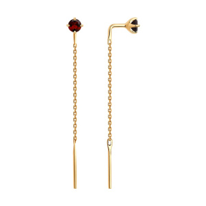 Серьги из золота с полудрагоценными вставками