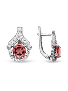 Серьги из серебра с полудрагоценными вставками
