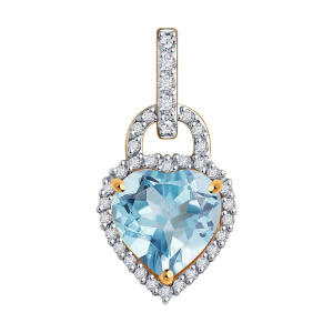 Подвеска из золота с полудрагоценными вставками