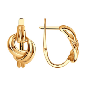 Серьги из золочённого серебра