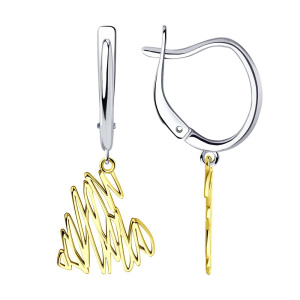 Серьги из золочённого серебра