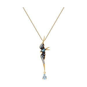 Колье из золота с полудрагоценными вставками