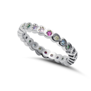 Кольцо из серебра с полудрагоценными вставками