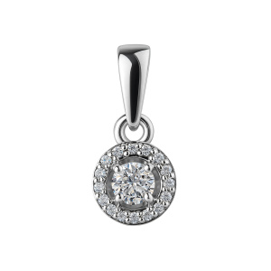 Подвеска из золота с бриллиантами выращенными