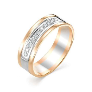 Обручальное кольцо из золота с бриллиантами