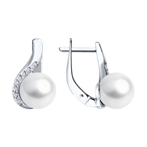 Серьги из золота с полудрагоценными вставками