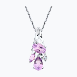 Подвеска из серебра с полудрагоценными вставками