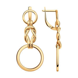 Серьги из золочённого серебра