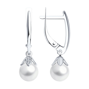 Серьги из золота с полудрагоценными вставками