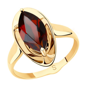 Кольцо из золота с полудрагоценными вставками