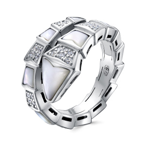 Кольцо из серебра с полудрагоценными вставками