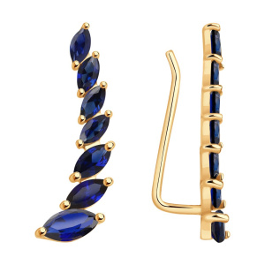 Серьги из золота с полудрагоценными вставками