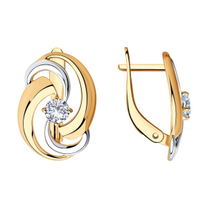 Серьги из золочённого серебра