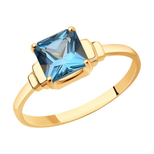 Кольцо из золота с полудрагоценными вставками