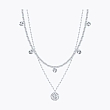 Колье из серебра с полудрагоценными вставками